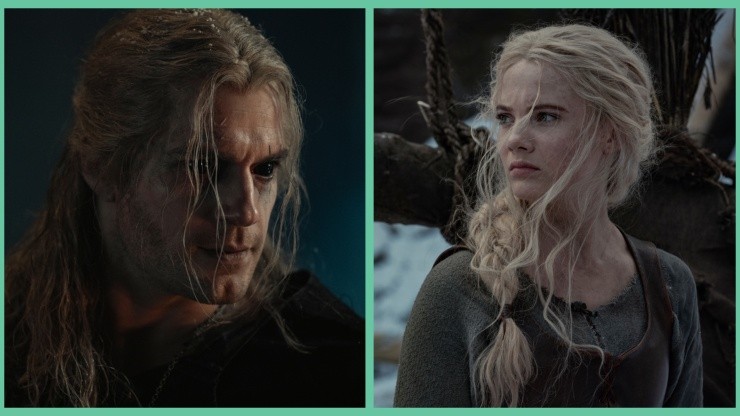Henry Cavill como Geralt de Rivia y Freya Allan como Ciri, en la segunda temporada de The Witcher.