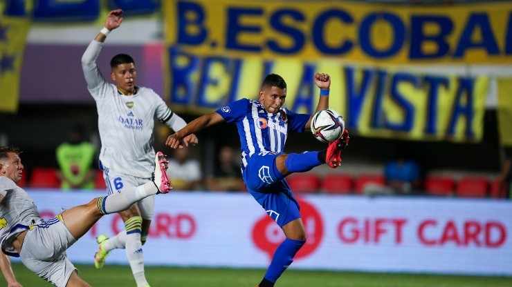 El Chorri Palacios aprovechó su estreno con un gol ante Boca Juniors