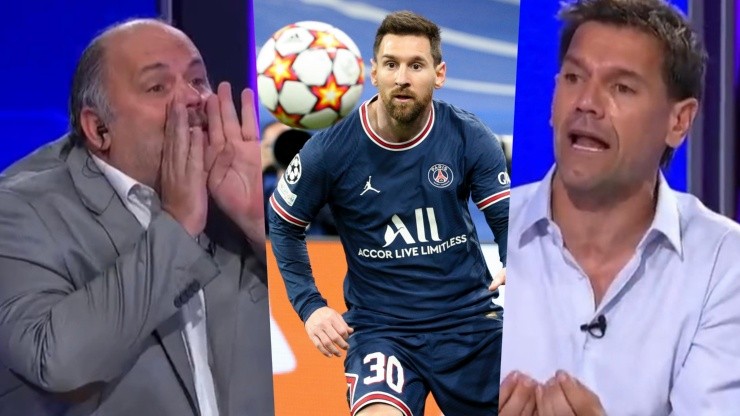 El periodista y el ex jugador de Universidad Católica tuvieron un acalorado diálogo por el nivel mostrado por Lionel Messi con la camiseta del cuadro parisino.