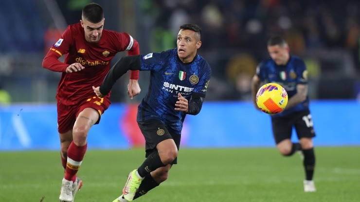 Alexis Sánchez entró sobre el final en el triunfo del Inter ante la Roma