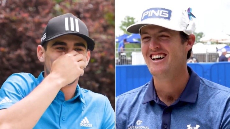 Las risas no faltaron con los chistes de los dos golfistas chilenos.