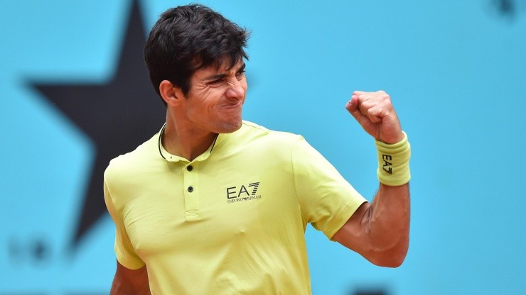 Cristian Garín logró un gran triunfo en la primera ronda del Masters de Madrid.