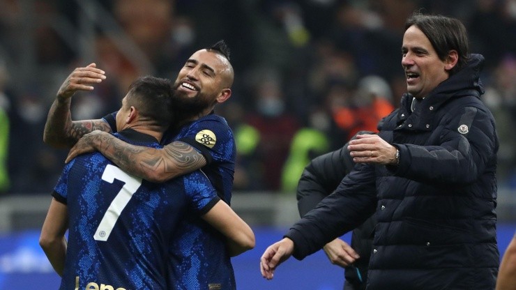 El entrenador italiano aplaudió lo realizado por Alexis y Arturo en los pocos minutos que disputaron tanto en la final de la Copa Italia como en el resto del año.