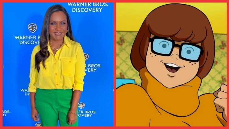 Mindy Kaling en el Warner Bros Discovery Upfront y la Velma Dinkley original.