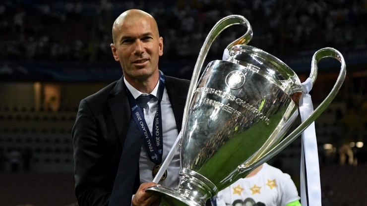 Zidane ganó tres veces la Champions League con Real Madrid