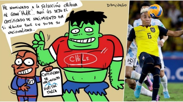 Hay que tomarse lo humor y reír: si Ecuador va al Mundial con Byron Castillo, Berizzo nomina al chileno Hulk.