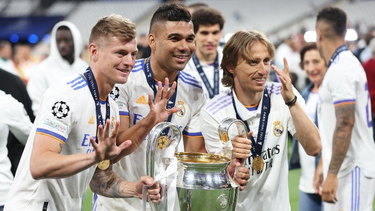 Casemiro, Toni Kroos y Luka Modric se llevaron cinco Champions League juntos.