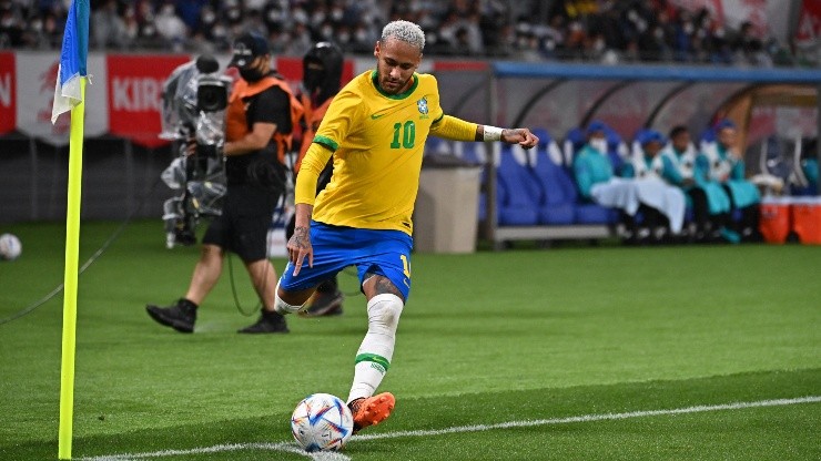 Neymar en reciente duelo entre Brasil y Japón
