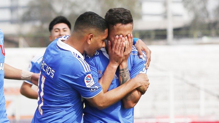 Lucas Assadi y su emoción por marcar su primer gol en la Universidad de Chile.