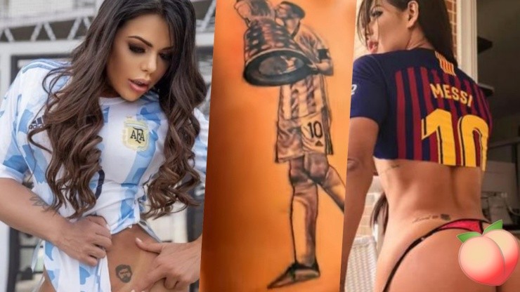 Lo Cortez no quita lo valiente: Suzy tiene cuatro tatuajes de Messi y seguramente va por otro