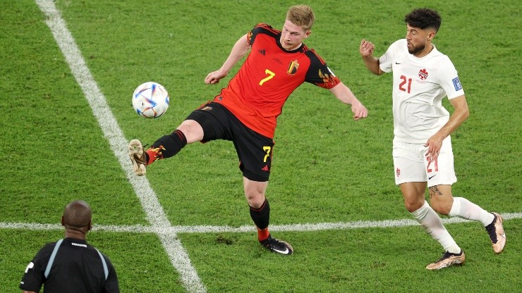 De Bruyne impactado: lo eligieron el jugador del partido en el Bélgica vs. Canadá.