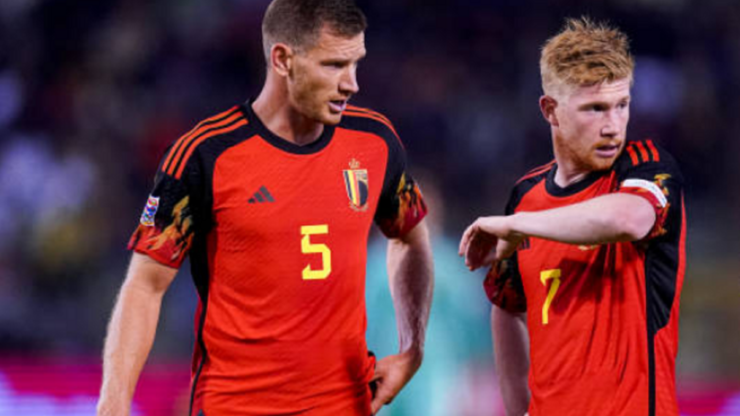 Jan Vertonghen, al parecer, se molestó con unas declaraciones de Kevin de Bruyne y después de la derrota ante Marruecos lanzó un dardo. (Getty Images 2022).