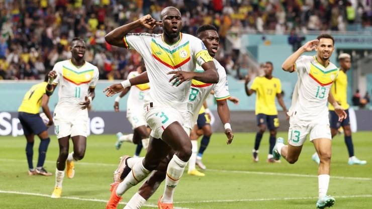 Koulibaly celebra el gol de la victoria