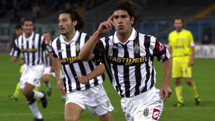 Marcelo Salas anotó un total de cuatro goles con la Juventus