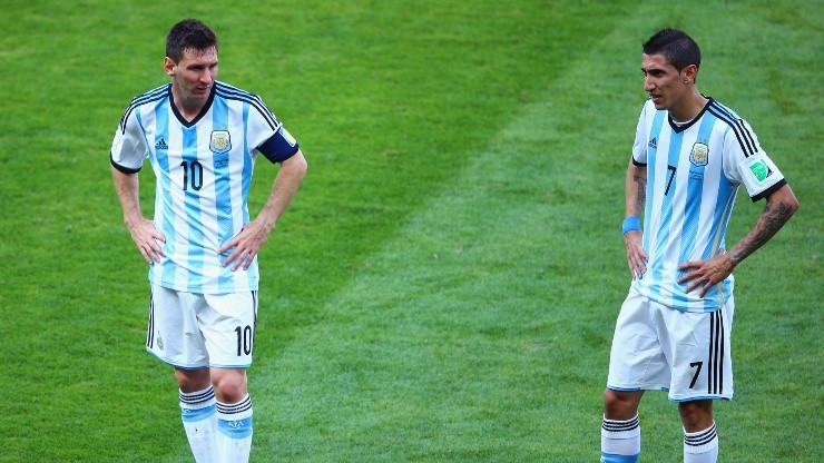 Messi y Di María en el Mundial del 2014