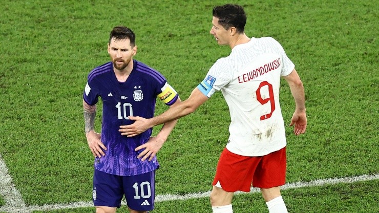 Messi y Lewandowski sacaron chispas en la cancha