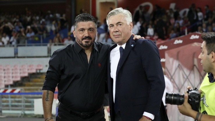 Ancelotti y Gattuso en 2018, cuando aún no se peleaban