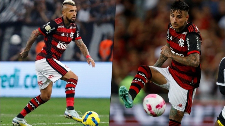 Vidal y Pulgar han visto poca acción desde que llegaron al Flamengo.