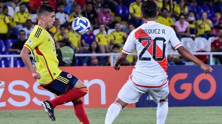 Colombia vino de atrás para derrotar a Perú en el Sudamericano Sub 20.