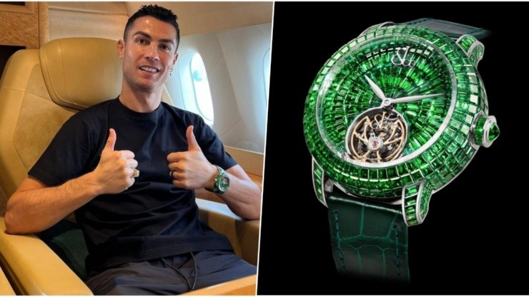 Cristiano Ronaldo y su nuevo reloj de 800 mil euros.