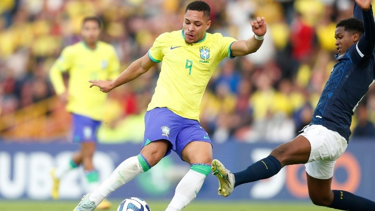 Brasil superó fácilmente a Ecuador en el Sudamericano Sub 20 con dos goles de Vitor Roque