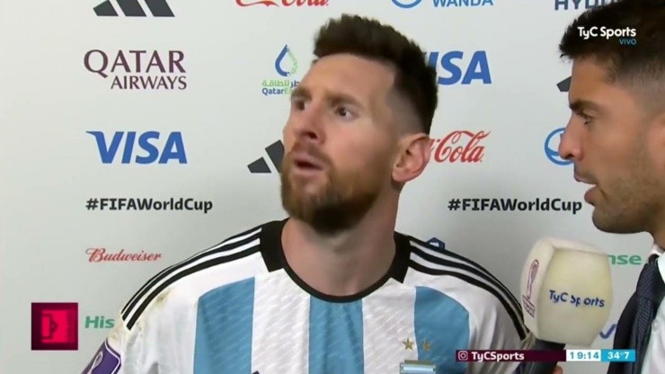 Messi tras el partido contra Países Bajos en Qatar 2022