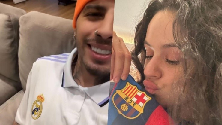 Los reconocidos cantantes del género urbano se robaron las miradas en redes sociales para el partido entre Barcelona y Real Madrid.