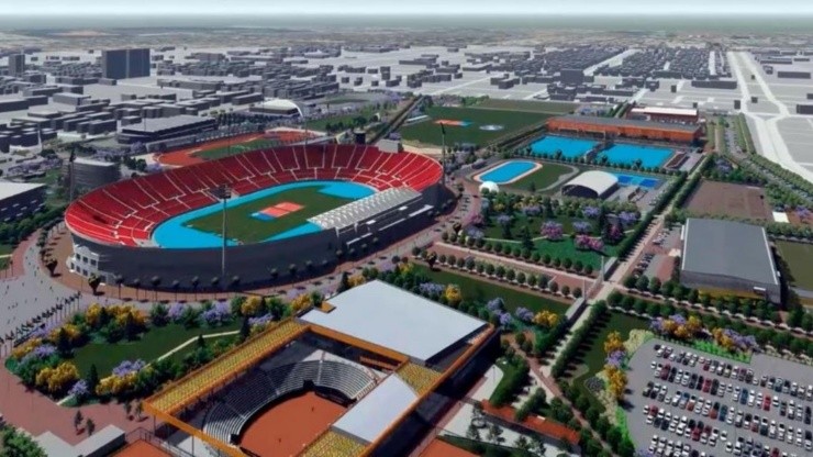 Así debería quedar el renovado Parque Estadio Nacional tras largo tiempo de trabajo. Quedan siete meses para que llegue Santiago 2023.