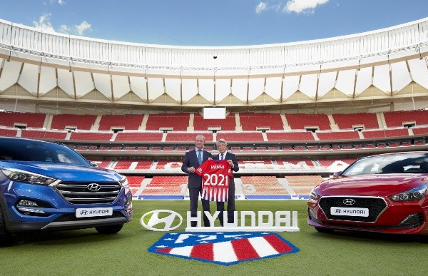 Hasta el año 2021 se extiende el acuerdo de Hyundai con el Atlético de Madrid.