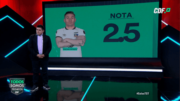 Óscar Opazo: 2,5 | “El primer gol es culpa de él, no llega. Se pelea con los centrales”.