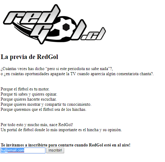 Así comenzamos hace 10 años. Esta era la previa