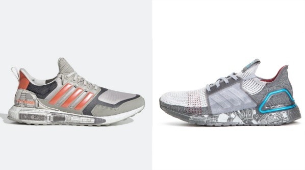 Las UltraBoost y UltraBoost 19 emulan las naves rebeldes y del imperio.
