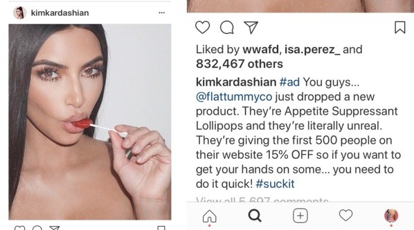 Kim Kardashian recomendó usar unos dulces para adelgazar.