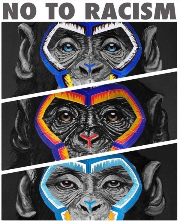 La polémica pintura de tres monos armó la batahola en la Serie A italiana