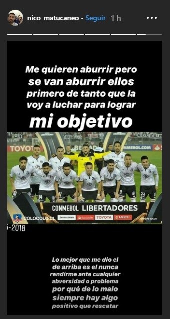 El mensaje de Maturana en Instagram