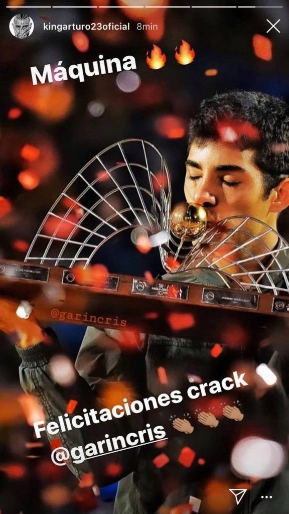 El saludo de Vidal a Garín en Instagram