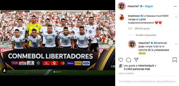 Mouche celebró con todo junto a Rossi