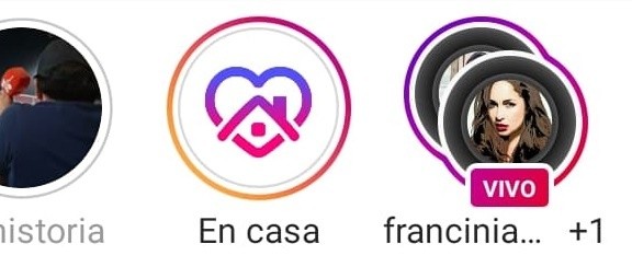 Así aparece la función “en casa” en el feed de Instagram.
