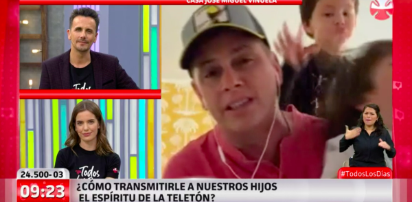 Los hijos de Viñuela pelusearon de lo lindo en plena videollamada