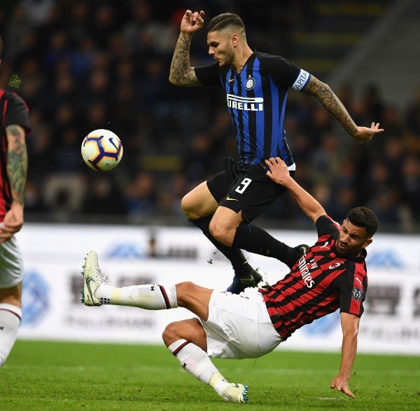 Icardi como capitán del Inter ante el AC Milan. ¿Dará el giro? (Foto: Getty Images)