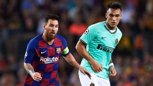 Messi y Martínez se enfrentaron en la suspendida edición de la Champions League.