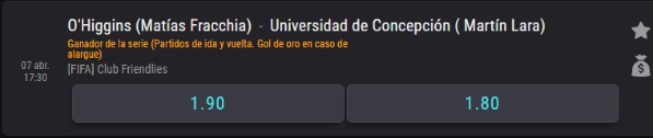Las cuotas para este partido del amistoso de FIFA 20 para este martes. (Foto: Coolbet).