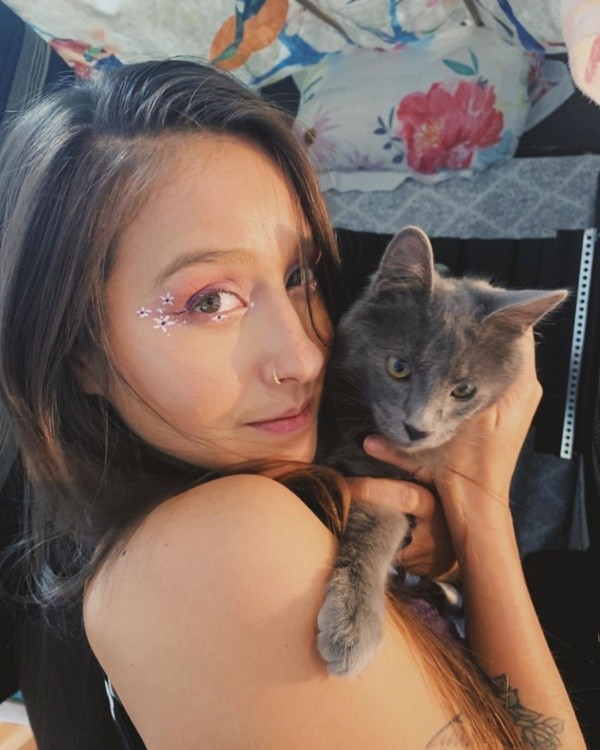 Denise Rosenthal con Marilin, en cuarentena.