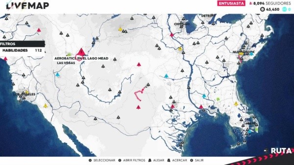 El mapa de The Crew 2 debe ser de los más grandes vistos en un videojuego, abarcando literalmente todo Estados Unidos.