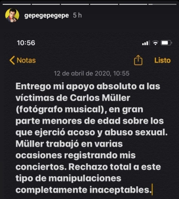 Gepe se sumó rápidamente.