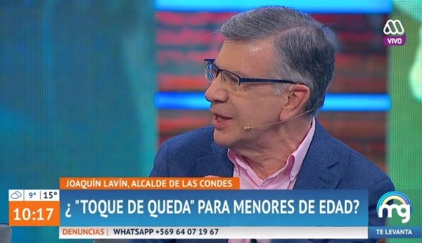 El alcalde de Las Condes es quien suma más participaciones en TV. (Captura Mega)