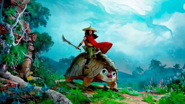 Esta imagen es el único vistazo que Disney y Pixar han revelado de “Raya and the Last Dragon”.