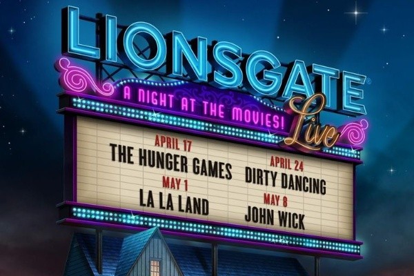 La cartelera del &quot;Lionsgate Live! A Night at the Movies&quot;.