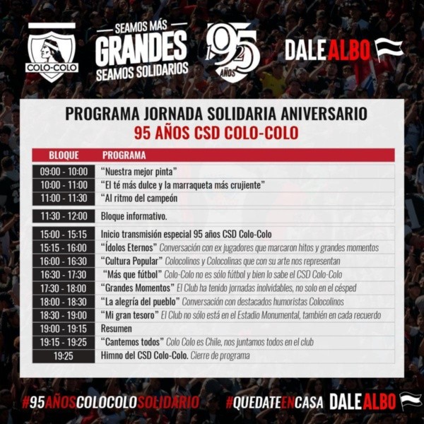Estas son las actividades que preparan en el aniversario.