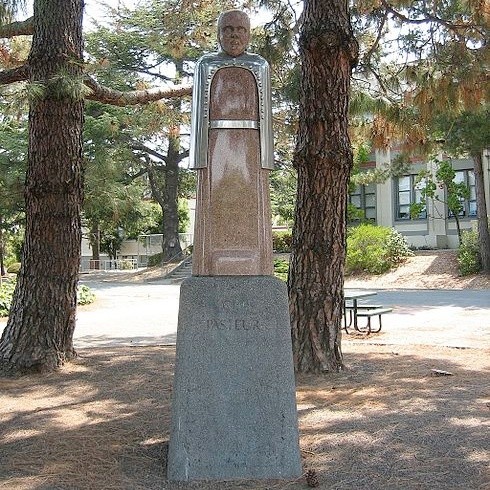 Según cuenta la leyenda Los Waldos se reunína al rededor de esta estatua de Louis Pasteur.